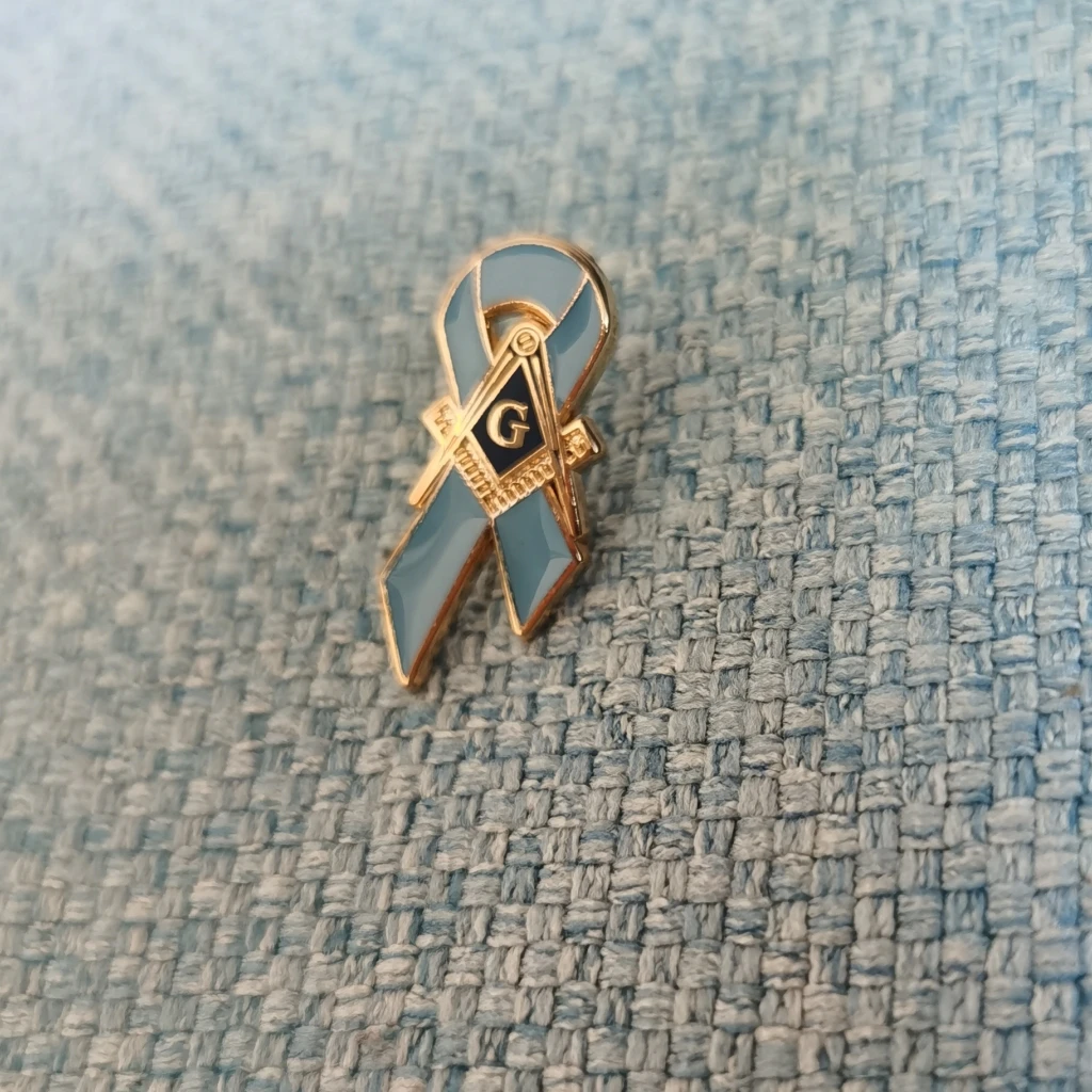 Пользовательский логотип Pin значок синий цвет масонский Рак молочной железы