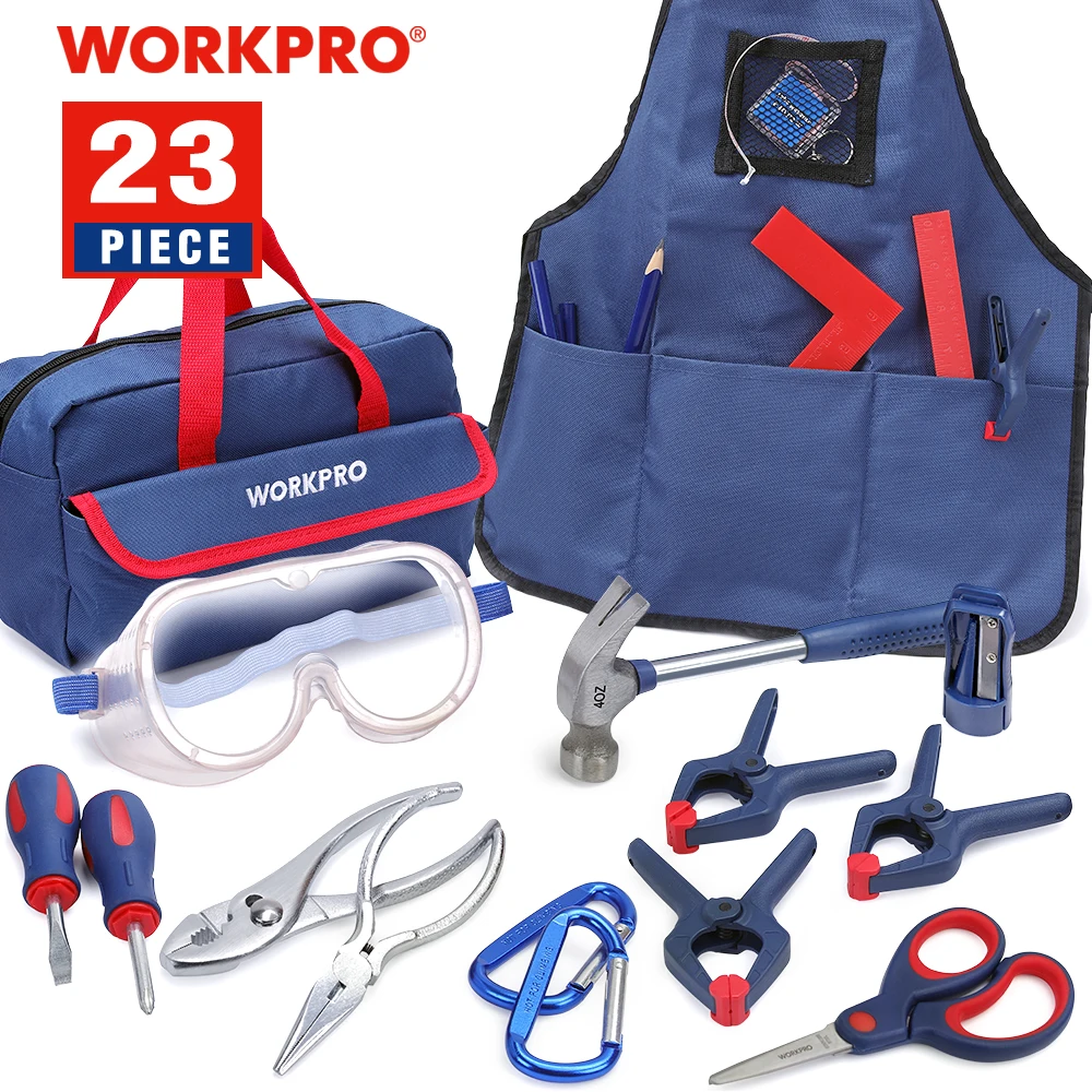 £15.68 Workpro 23pc Tool Set Kids Tool Set Children Gift
