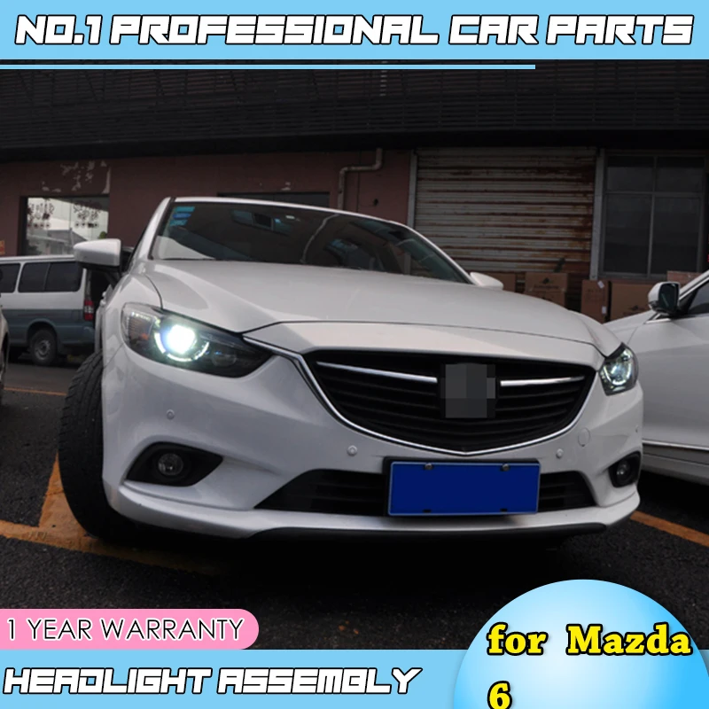 Автомобильный Стайлинг для Mazda 6 фары- новинка мазда6 Atenza светодиодный фары оригинальные DRL Биксеноновые линзы Высокий Низкий Луч парковки