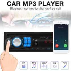 Autoradio 12V, 4 canaux, lecteur MP3, Audio stéréo, avec télécommande, compatible FM / USB / SD/AUX, pour voiture 