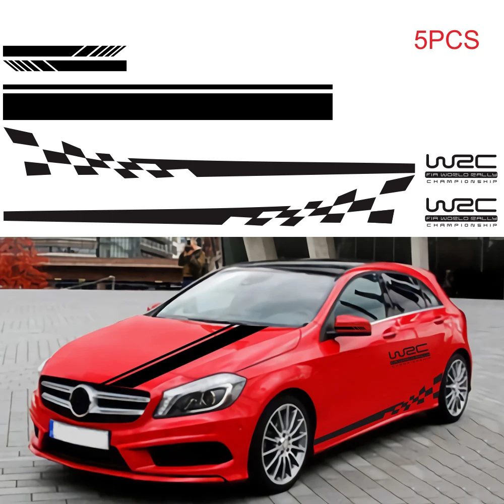 5 шт. Стикеры для юбки Mercedes Benz A Class W177 V177 A35 A45 A45S W176 AMG | Автомобили и мотоциклы
