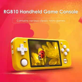 

POWKIDDY RGB10 Open Source Retro Handheld Game Player 3.5" IPS Screen Portable Pocket Video Game Console 2000+ Games 2800mAh