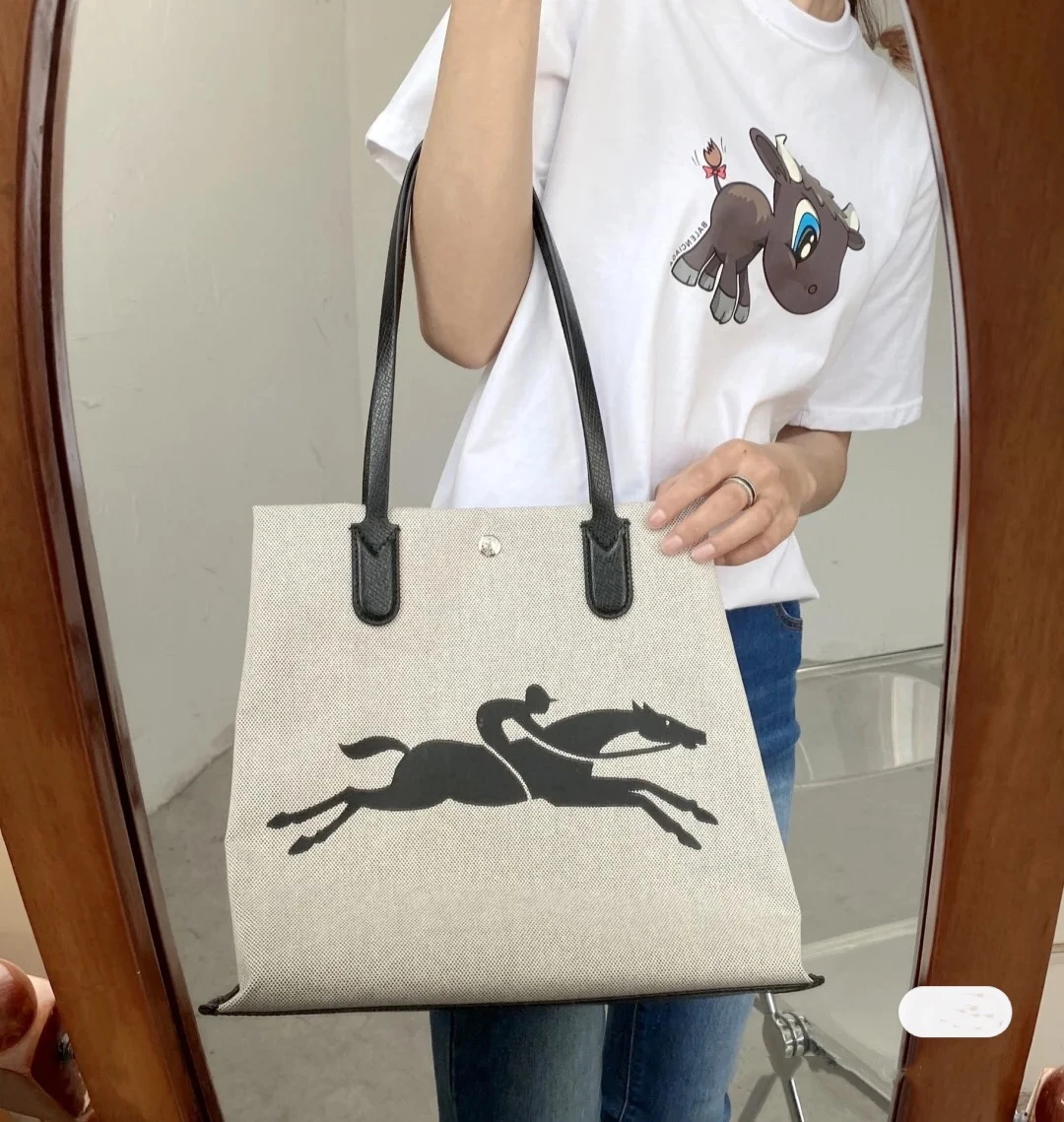Longchamp-Bolso de lona para mujer, bolsa de lona con logotipo de marca de  diseñador de lujo, de gran capacidad, nueva tendencia - AliExpress Maletas  y bolsas