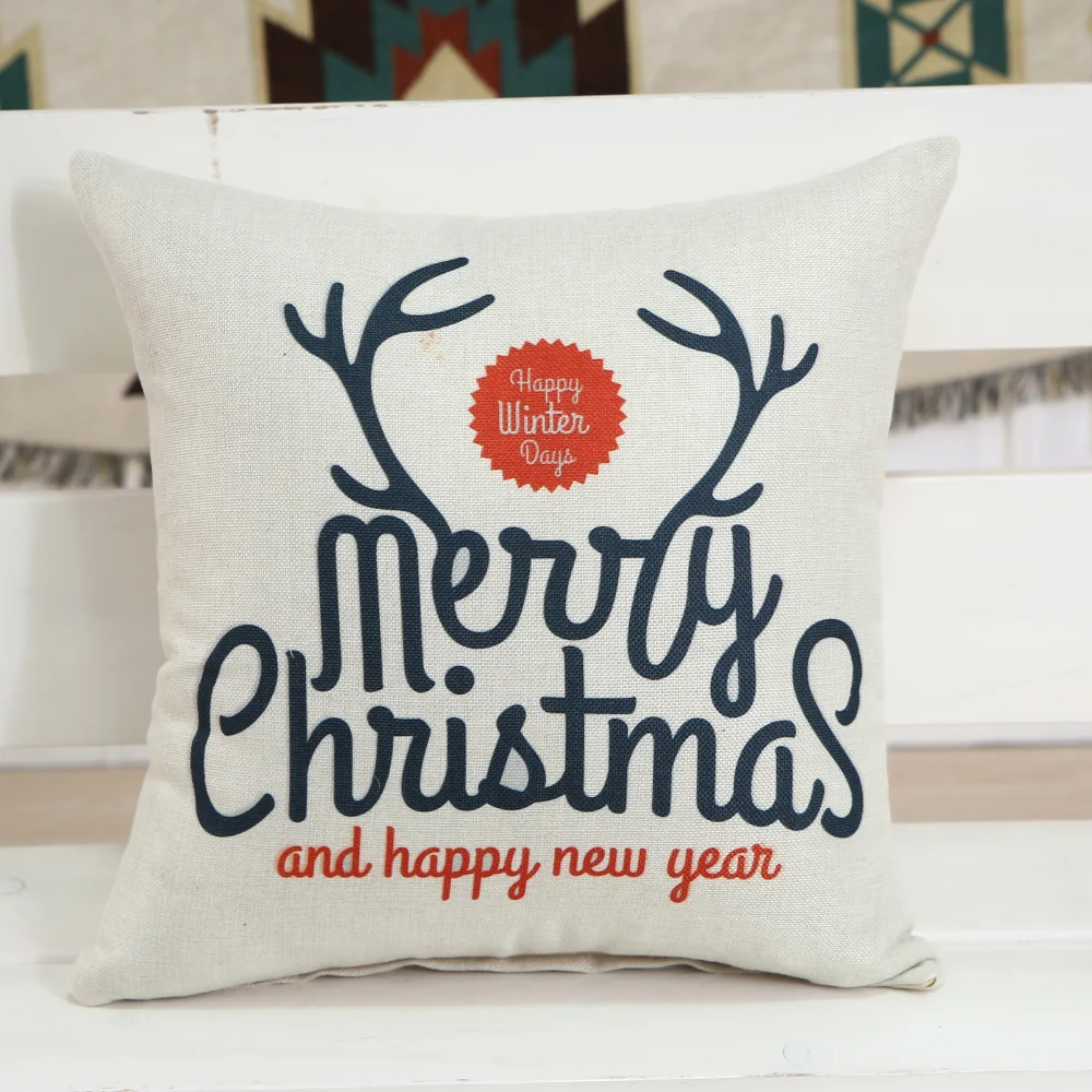 Горячие наволочки Merry Christmas Linen Santa Fronha диванная подушка для украшения дома Kussenhoes Housse de Coussin Cojines Новинка A8
