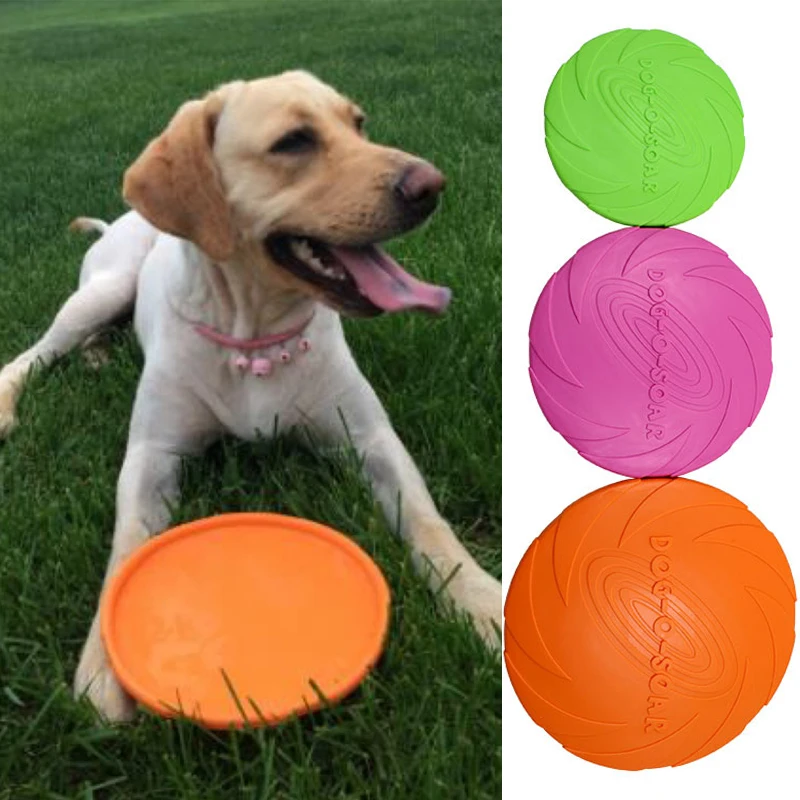 

Flying Discs Interactive Dog Toys Chew Resistance Bite Soft Rubber Puppy Pet Toy for Dogs Pet Training Products Dog