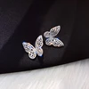 2022 coreano de moda Venta caliente joyería exquisita de cobre con incrustaciones de zircon negro inteligente mariposa mujer elegante pendientes ► Foto 2/6