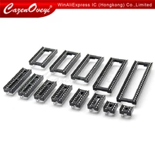 4PCS Soquetes DIP6 DIP8 DIP14 DIP16 DIP18 DIP20 DIP28 DIP32 DIP40 pinos do Conector do Soquete DIP 6 8 14 16 18 20 24 28 32 40 pin
