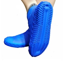 Silicone matériel unisexe chaussures imperméable à l'eau couvre-chaussures S/M/L imperméable chaussures de pluie couvre pour intérieur extérieur jours de pluie(China)