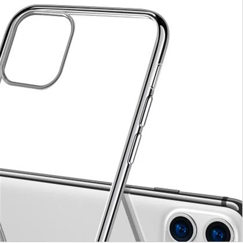 

For iPhone 11 Pro MAX X XR XS MAX Case Super transparent plating Clear Soft TPU Cover for Apple iPhone 6 7 8 plus