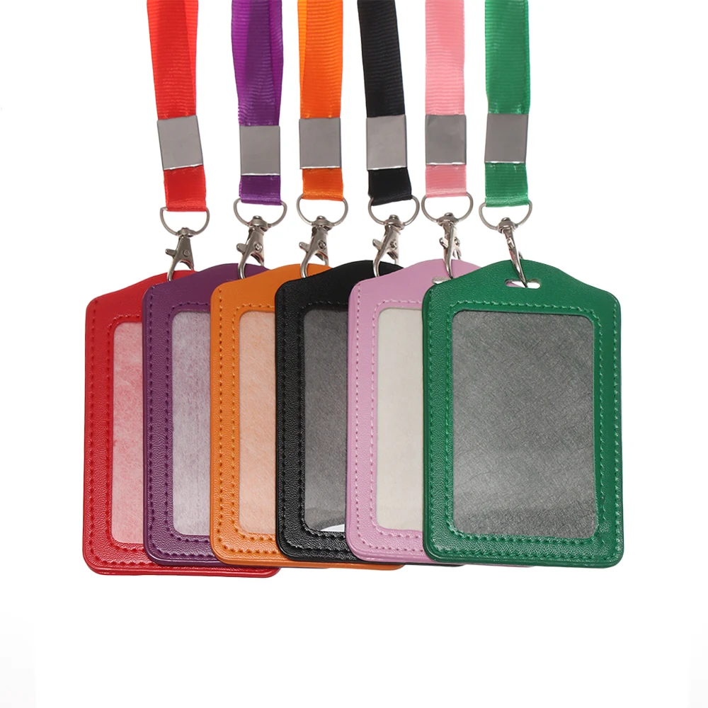 1PCS ID Card Holder Face Reel Lanyard Name Credit Card Holders Bank Card  Neck Strap Card ID Holders Identity Badge