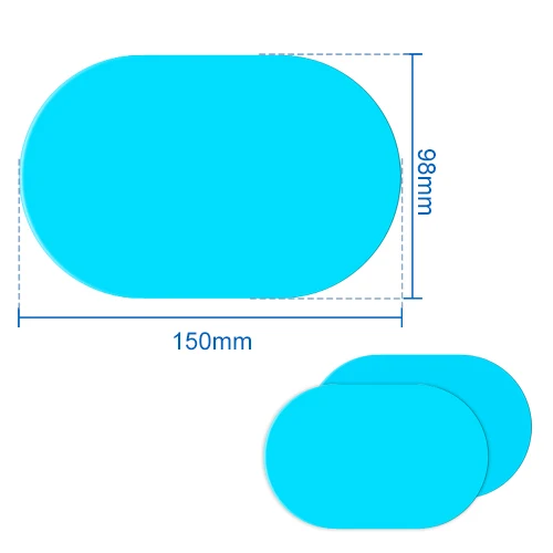 2 шт., автомобильная зеркальная пленка для окна, автомобильная зеркальная защитная пленка заднего вида, водонепроницаемая, непромокаемая, противотуманная, автомобильная наклейка, мягкая пленка - Название цвета: Белый