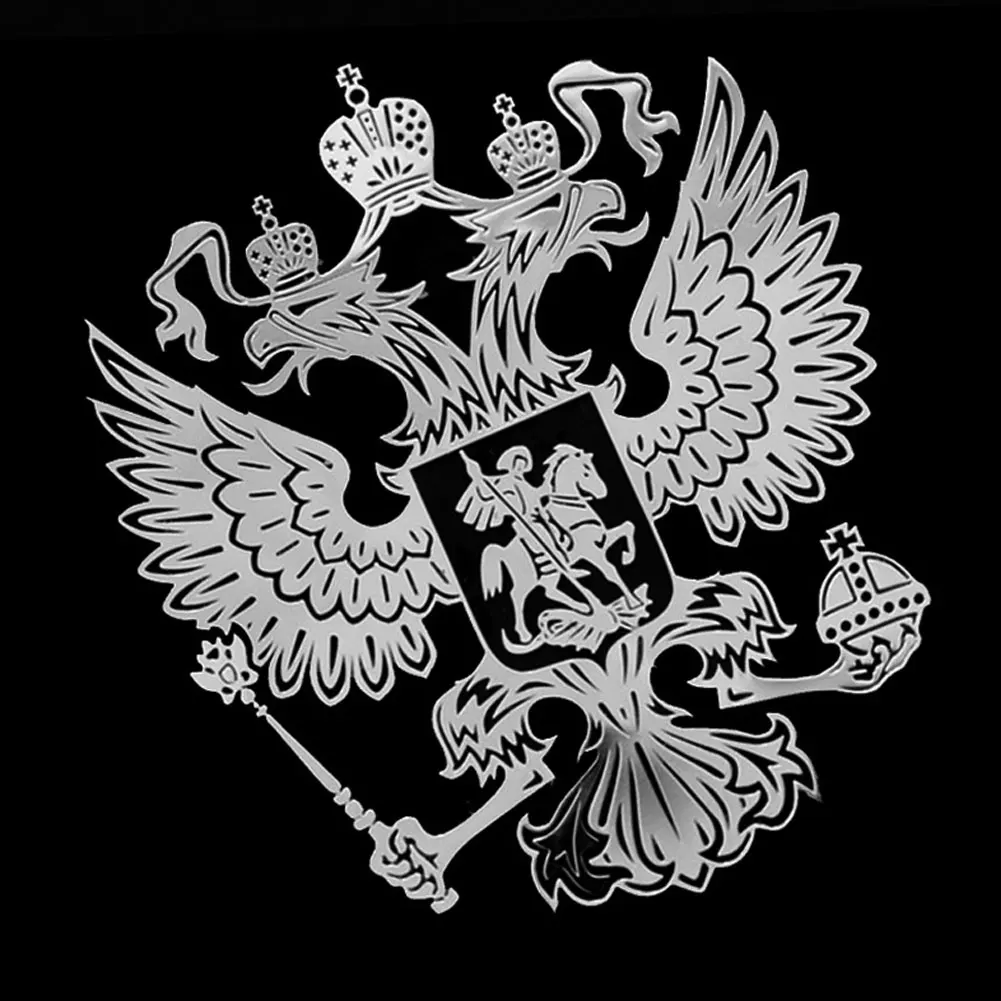 3D Автомобильная наклейка Gold Crests of Россия никелевая Металлическая наклейки для