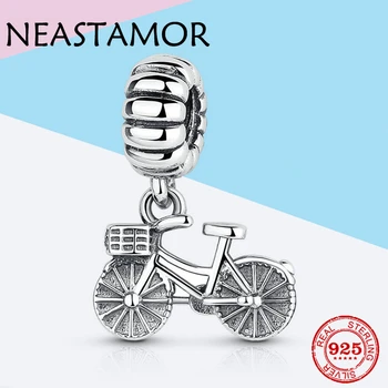 

New 925 Sterling Silver bicycle Dangle Charm pendant Bead Fit Original Pandora Charm Bracelet Bangle Jewelry making