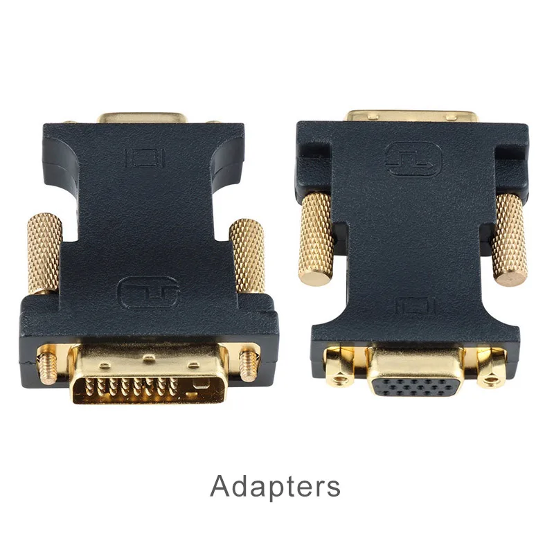 Горячая DVI-D 24+ 1 мужчина к VGA 15Pin HDTV Женский адаптер Разъем плоский кабель