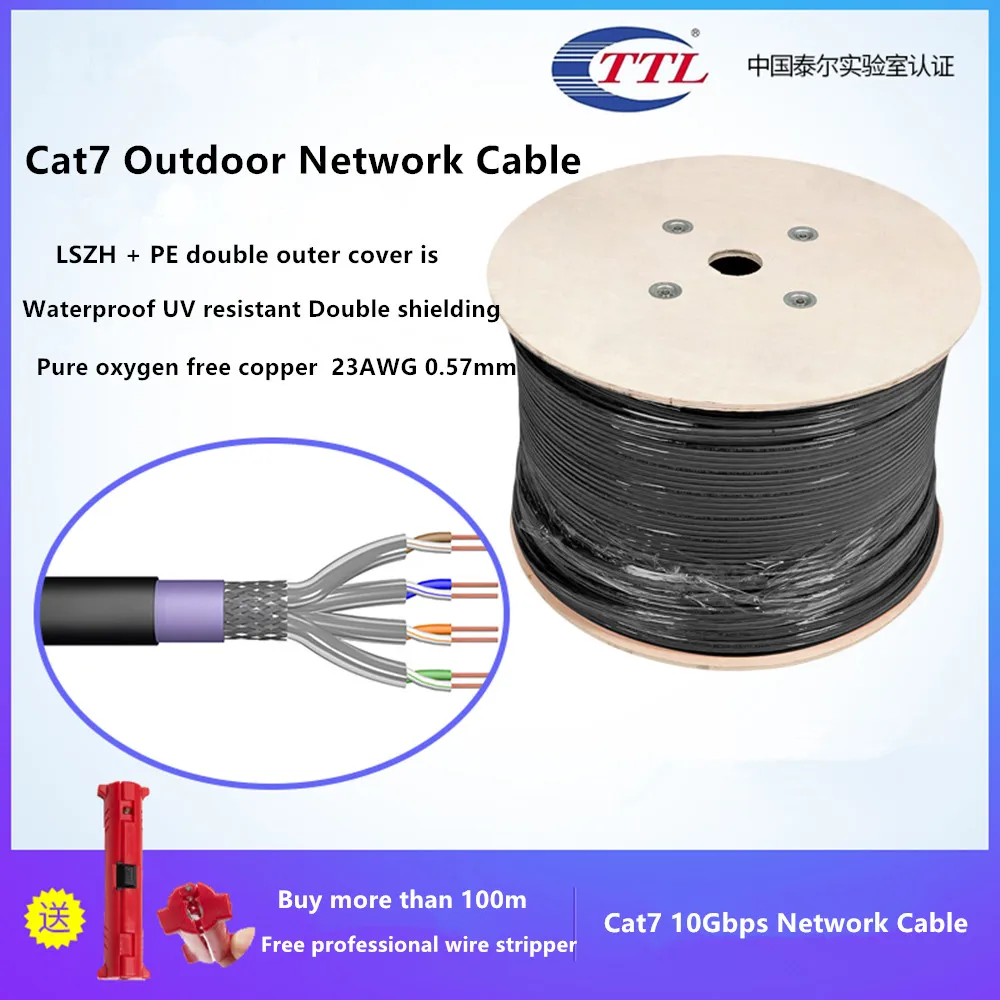Сетевой кабель RJ45 Lan Cat7 двойной экран 10 г SFTP 20 м внутренний и наружный