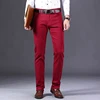 Classic Style Men's Wine Red Jeans Fashion Business Casual Straight Denim Stretch Trousers Male Brand Pants ► Photo 2/6