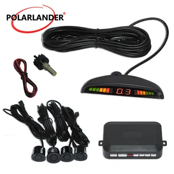 

Car LED Parking Sensor Kit Crescent LED Peaking Reverse Assistance Backup Radar Monitor System for All Cars Alarm Monitor
