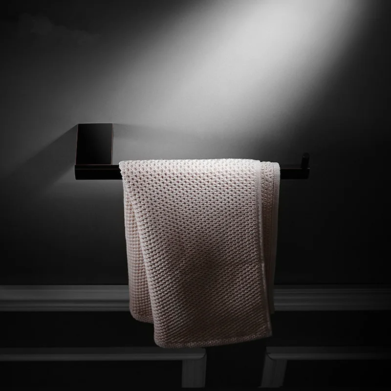 towel ring Набор оборудования для ванной комнаты бумажный Держатель салфеток держатель угловая полка полотенце бар держатель туалетной щетки черный латунный набор аксессуаров для ванной комнаты - Цвет: towel ring
