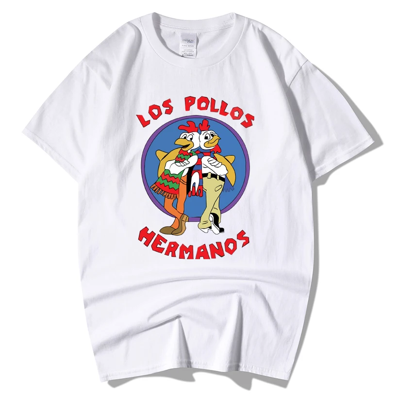HIPFANDI, Мужская модная рубашка, LOS POLLOS футболка с надписью Hermanos Chicken Brothers, короткий рукав, хипстер,, топы