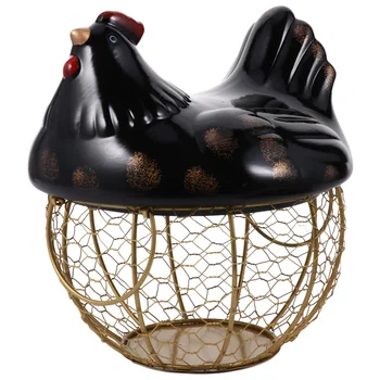 

1Pc Storage Basket With Lid Durable Practical Fruit Basket Vegetable Basket Eggs Storage Basket for Store Home