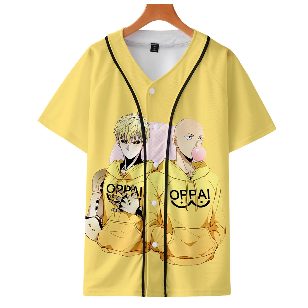 One Punch Man сезон 2 3D принт летние бейсбольные рубашки модные с коротким рукавом Повседневная Популярная уличная одежда косплей