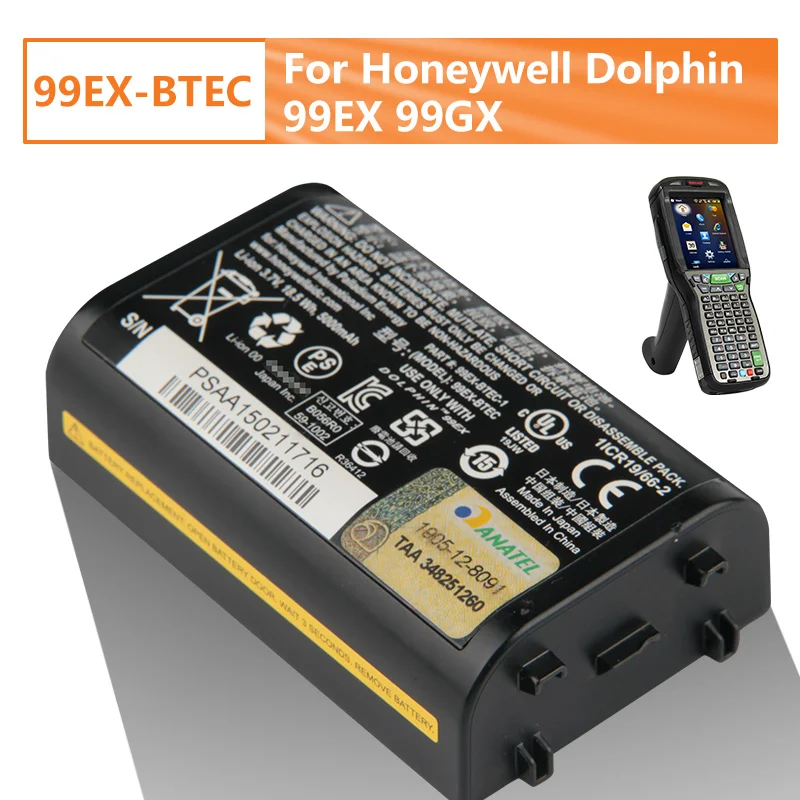 Оригинальная запасная батарея 99EX BTEC для Intermec Honeywell Dolphin 99GX аутентичная
