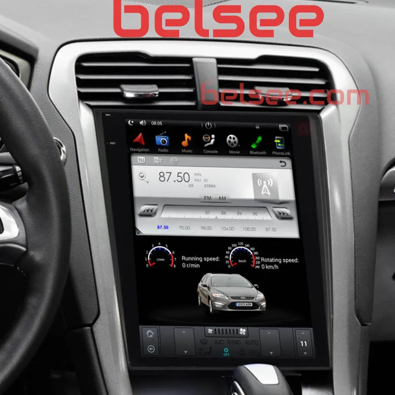 Belsee 12,1 Tesla стиль экран Android 9,0 PX6 радио gps Навигация стерео для Ford Mondeo Fusion MK5 2013