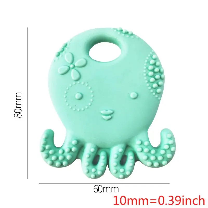 Мягкий силиконовый мультяшный персонаж осьминога пижамы для детей ясельного возраста большие коренные зубы облегчение боли инструмент детский Прорезыватель для зубов образовательный игрушечный детский душ подарок Y51E