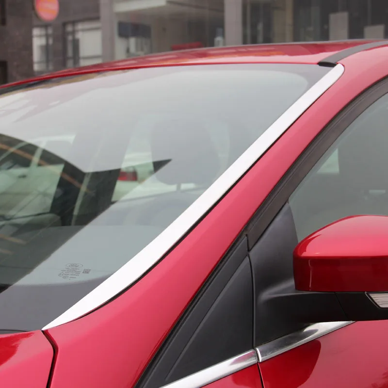 Для Ford Focus 2012- отделка передней двери переднее окно яркая полоса наружное украшение Декоративная полоса Блестки наклейка