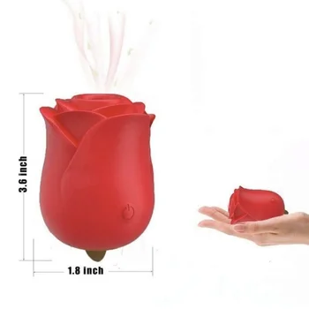 Vibrator Silicone Rose Clitoral Suction Masturbator Sex Toys for Woman Sucking Pump Women Sucker Tongue Lick Clit Stimulator 5