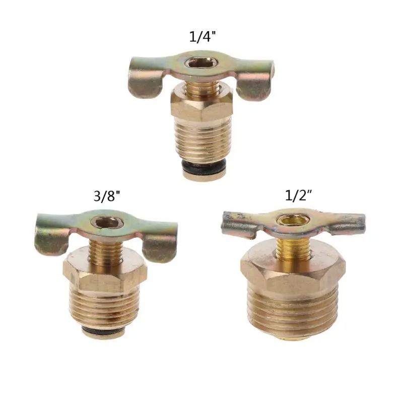 NPT 1/4 &quot3/8&quot 1/2 ''сплошной латунный Компрессор Воздушный бак фитинги дренажный