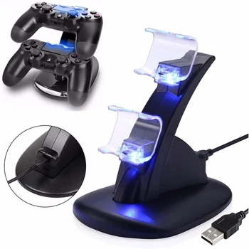 

Dual Charger For PS3 Gamepad Charging Dock Stand + USB Cable For Sony PlayStation 3 Controller Console Free Shipping
