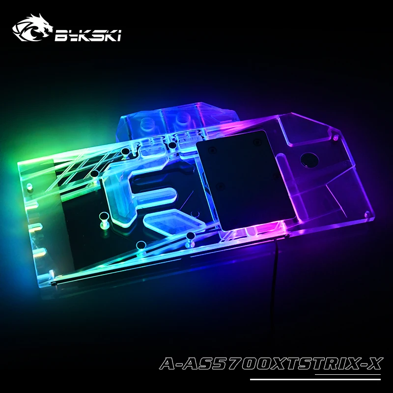 Bykski Water Block use for ASUS ROG STRIX RX5700XT O8G GAMING / Full Cover Copper Radiator Block /