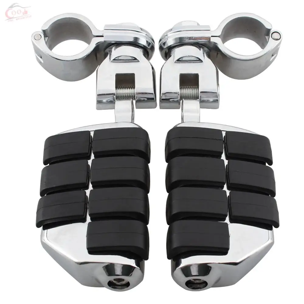 Мотоциклетные хромированные подножки Highway Footrests Clevis крепление подножки w/1-1/" зажимы для Harley Chopper кафе гонщик