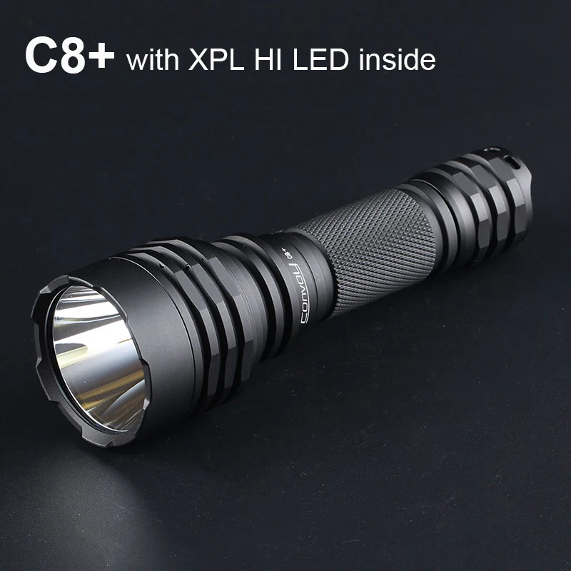 Мощный светодиодный вспышка светильник колонна C8 + с XPL HI Фонари a 18650 черный