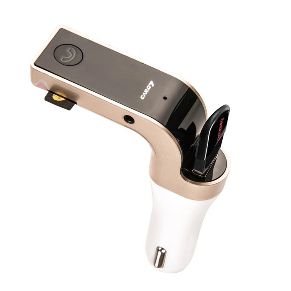 4 в 1 Hands Free Беспроводной Bluetooth FM передатчик G7 + AUX модулятор Автомобильный комплект