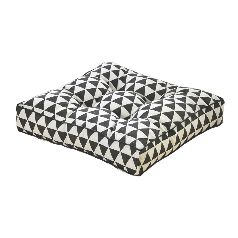 Color H Квадратная подушка Pouf татами напольные подушки льняная хлопковая подушка на сиденье Подушка японские татами подушка 45x45 - Цвет: Color H