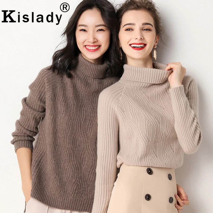 

New Women's Wool Sweater Lazy Wind Ins Sweater 2019 Fall Winter Korean Casual OL Loose Sweater Harajuku Christmas Clothes XL