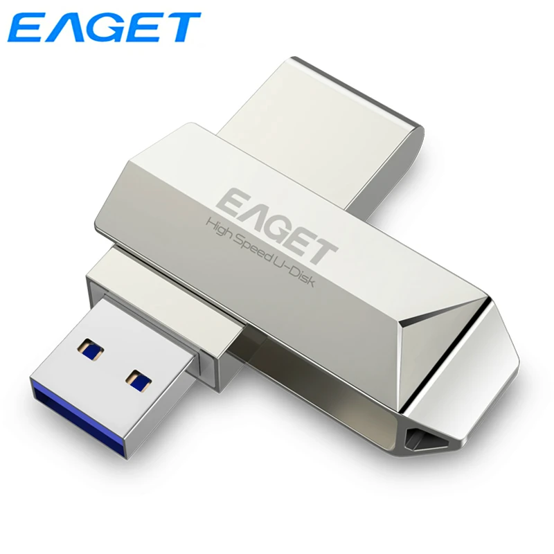 

Eaget USB 3.0 Flash Drive High Speed 256GB 128G 64GB 32G 16GB Durable Stylish Pen Drive Metal Case Thumb Drive Fast Transfer F70