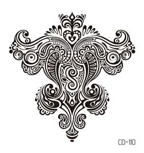 1 предмет Для женщин сексуальные Руку поддельные тату серьги Henna Mandala цветок временные татуировки для девочек Красота Флора водостойкие татуировки индийские мехенди - Цвет: CD-110