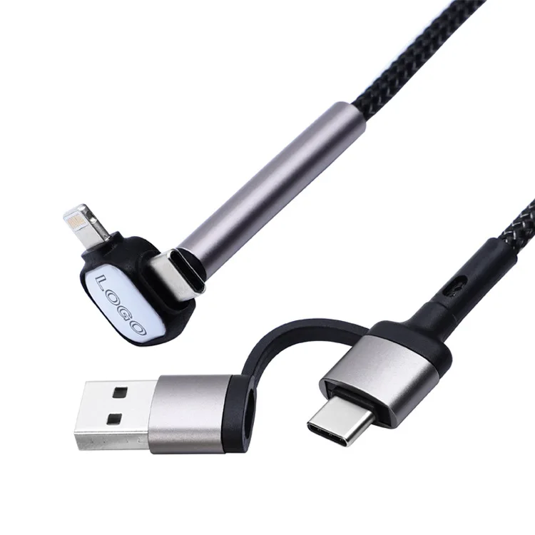 4 en 1 Adaptador Lightning ó USB a USB, Tipo C, Lightning (iPhone