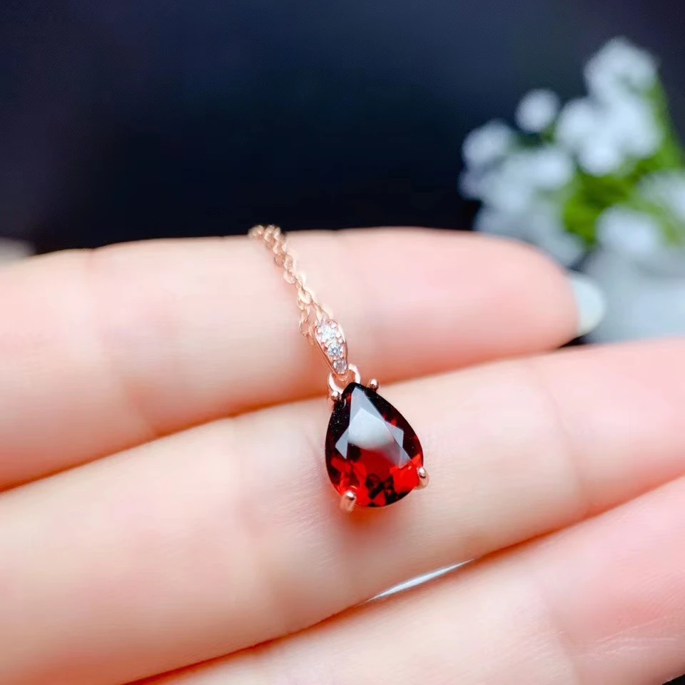 Серьги из серебра 925 пробы с натуральным гранатом|Ювелирные наборы| |