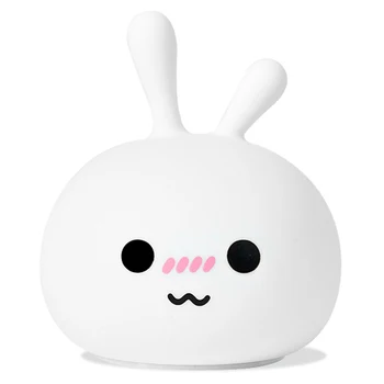 

Cartoon Rabbit Led Night Light Touch Sensor Colorful Silicone Bunny Usb Children Kids Baby Bedroom Bedside Table Lamp