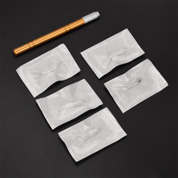 Newly Manual Tattoo Roller Pen with 6.5mm Rollers Pins Kit for Eyebrows Microblading Makeup Tools CLA88