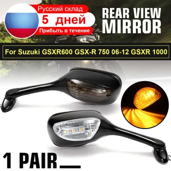 

2X Motorcycle LED Turn Signal Rear View Mirror For Suzuki GSXR 600 GSXR 750 2006 2007 2008 2009 2010-2012 GSXR 1000 2005-2008