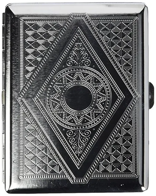 $US $5.00  Silver Vintage Victorian Scroll Compact (20 83s) Metal-Plated Cigarette Case Box Holder & Stash Box
