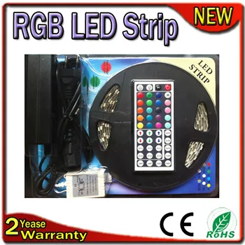 

4PCS/Lot Blister Packaging 44Key Remote Adapter 12V 5M 300LEDs 60LEDs/m 5050 Flexible RGB LED Strip Light Bar Waterproof IP65