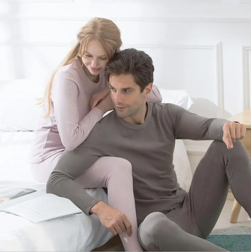 Нижнее белье зимнее теплое Ropa Termica Mujer мужское термобелье женский костюм с начесом длинный рукав термо рубашка кальсоны
