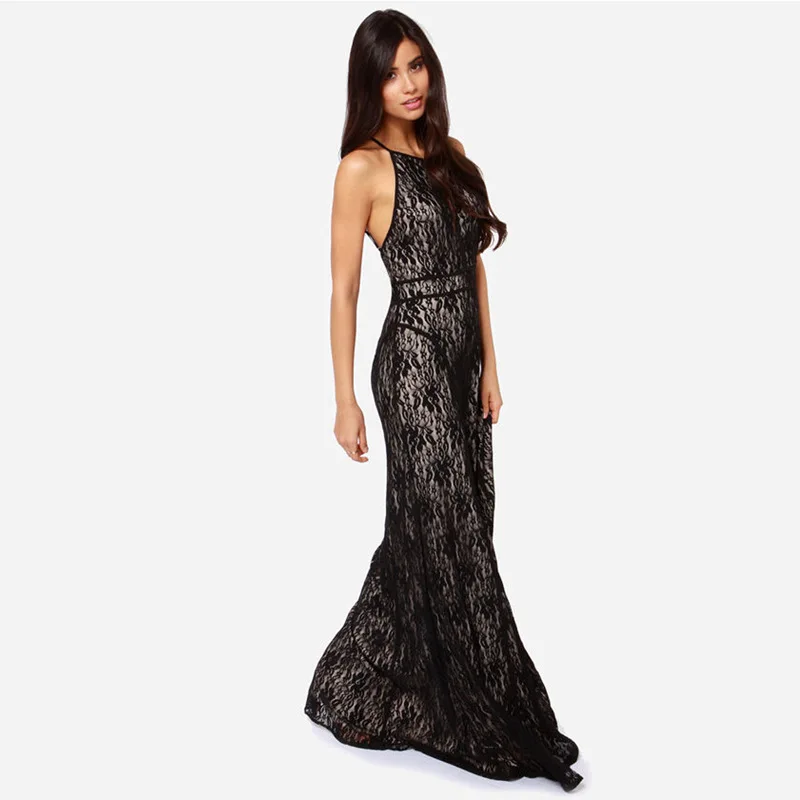 

Haoduoyi Hot Selling Spring Clothing New Style Europe And America Fashion Backless Camisole Floor Formal Dress a Lot of Clothes