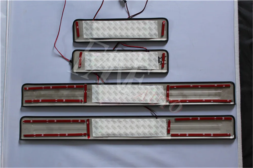 Нержавеющая сталь светодиодные пороги Накладка защита порогов защитная накладка для hyundai Solaris 2010